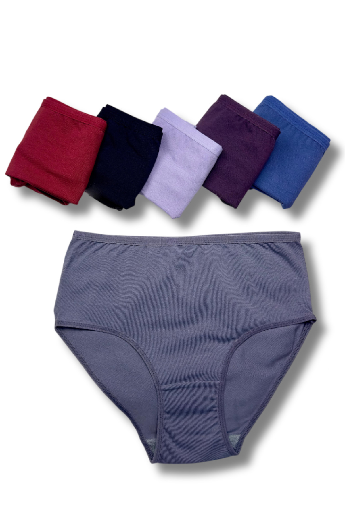 TOLIN-Set de 6 prosop din bumbac Lycra pentru femei, cu detaliu de rețea, chiloți cu talie înaltă 2186 1