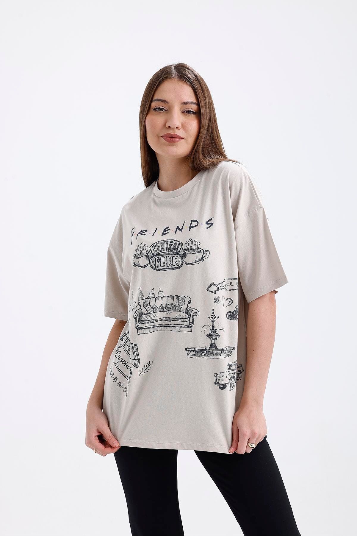 Miss Murem Tricou Cu Imprimeu Friends-piece Femeie - L