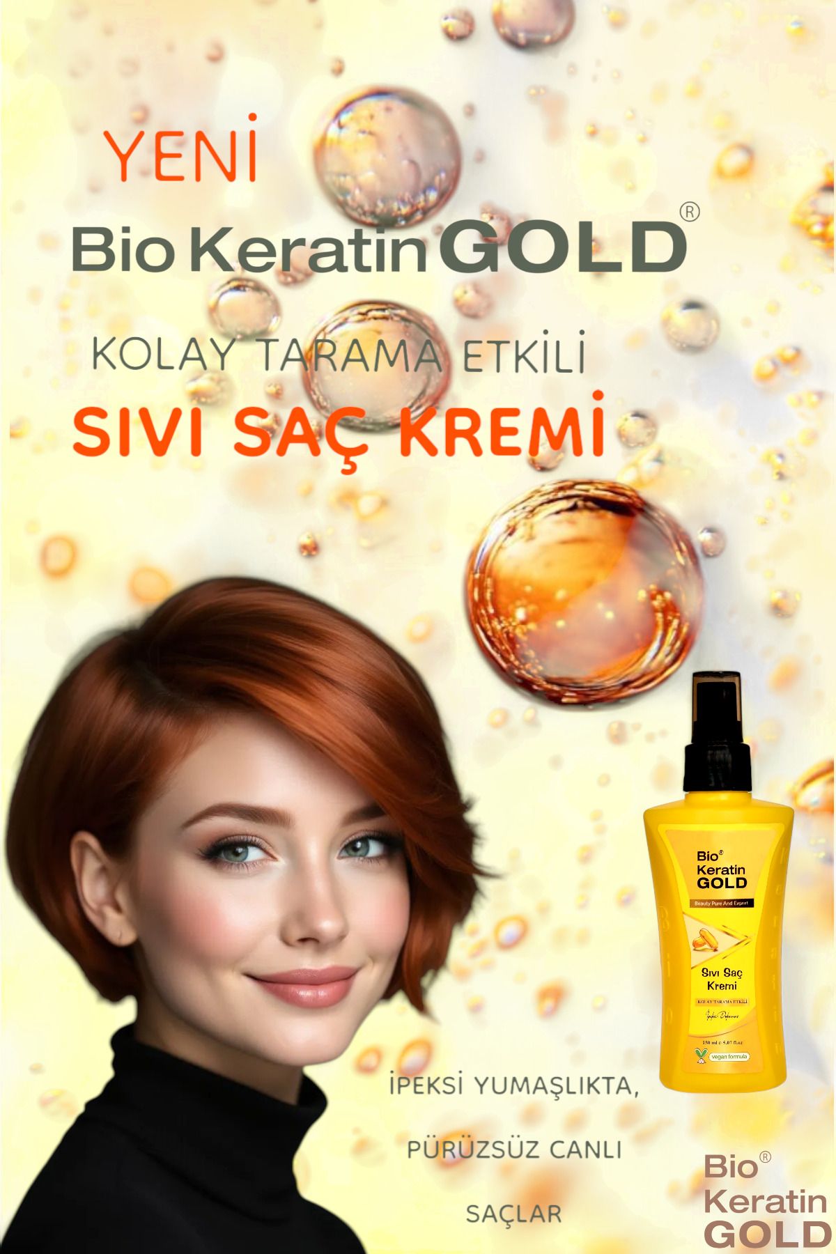 Bio Keratin Gold-Liquid Conditioner Easy Comb Effective 150 ml 2