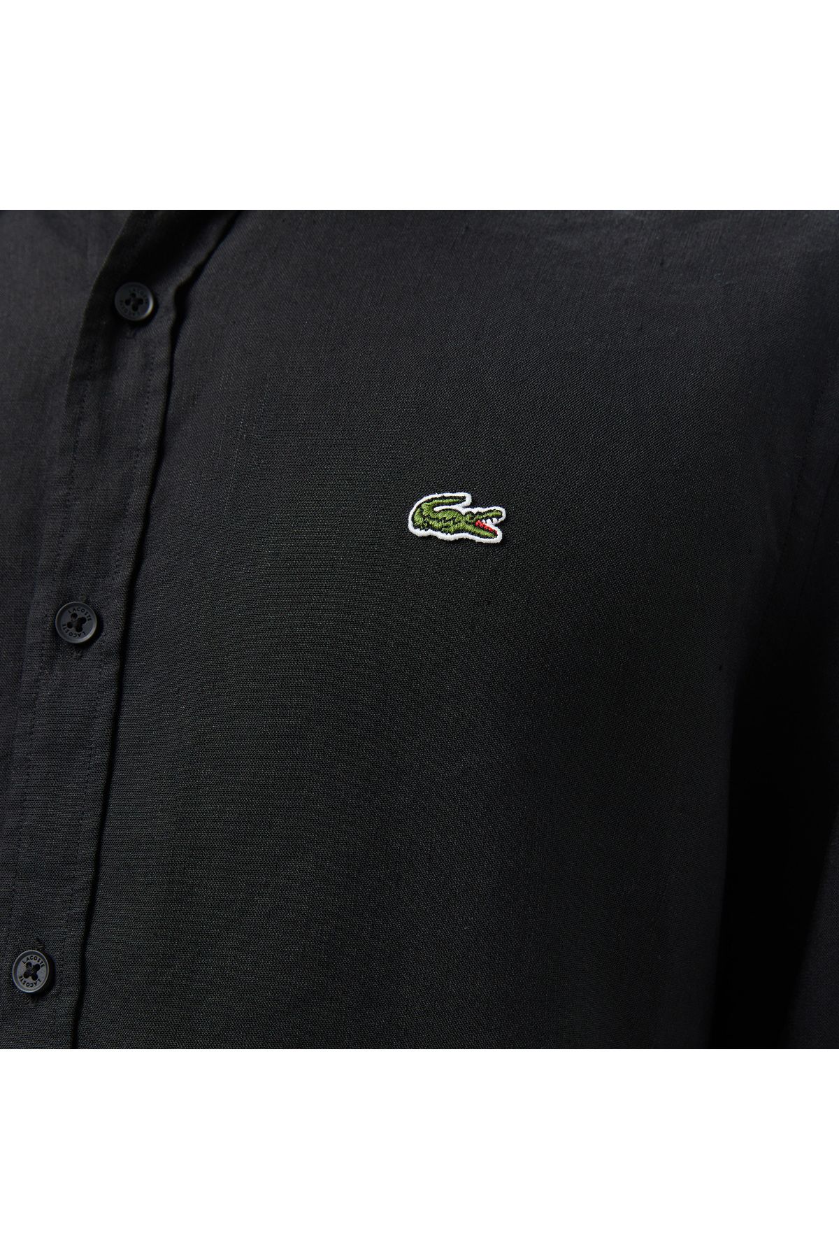 پیراهن / بلوز دکمه دار مشکی مردانه مناسب اورجینال Lacoste