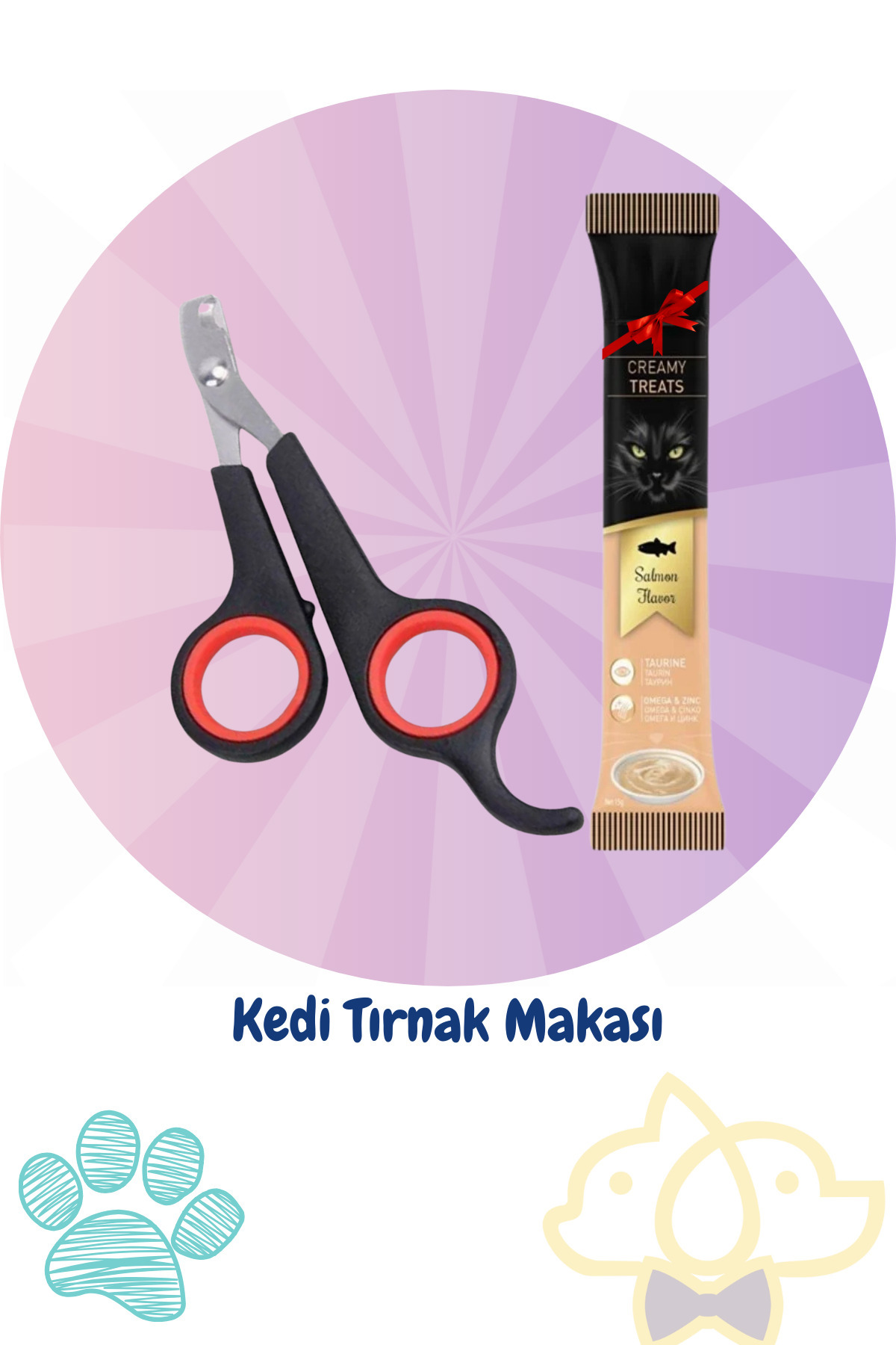 PapyonPet Sıvı Ödül Maması Hediyeli Yavru ve Yetişkin Kedi Tırnak Makası