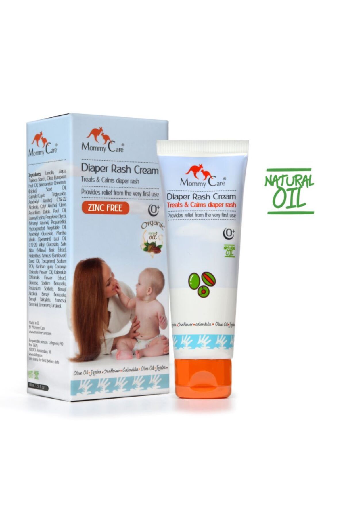 Mommy Care Crema Naturala Mommy Care Fara Zinc Impotriva Iritatiilor Din Zona Scutecului , 80 Ml - One Size