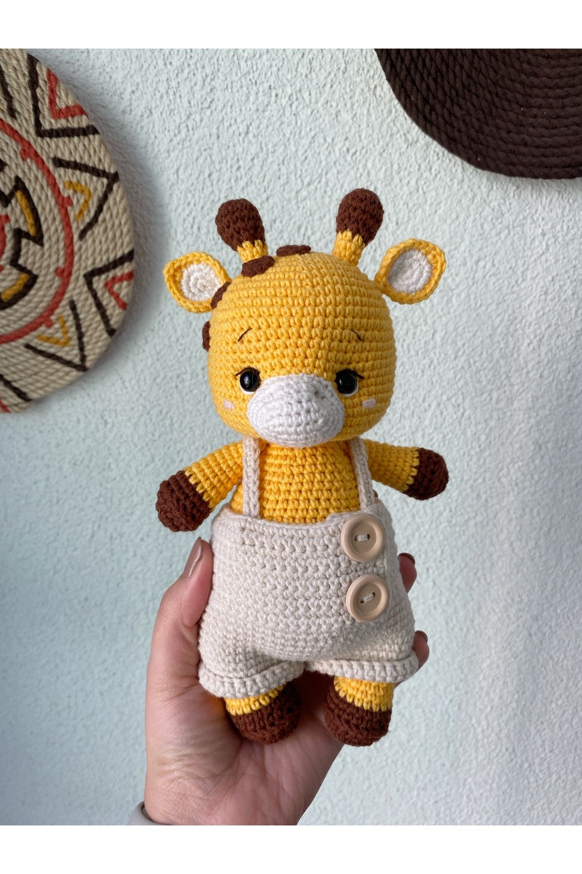 Handmade Amigurumi oyuncak zürafa, el örgüsü oyuncak, uyku arkadaşı