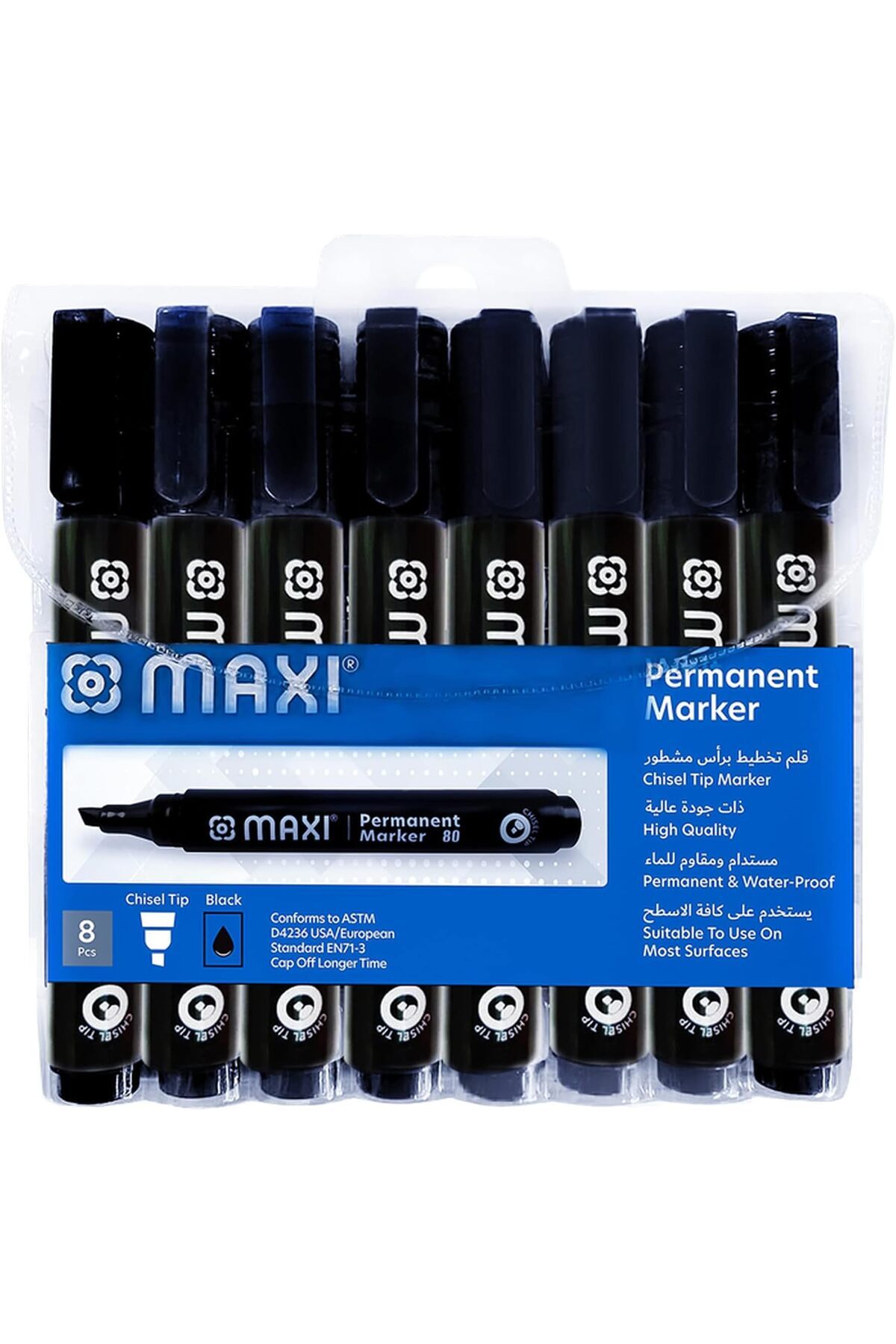 erorex-مجموعة أقلام تحديد دائمة Mx 80Bl 8، 8 قطع 1