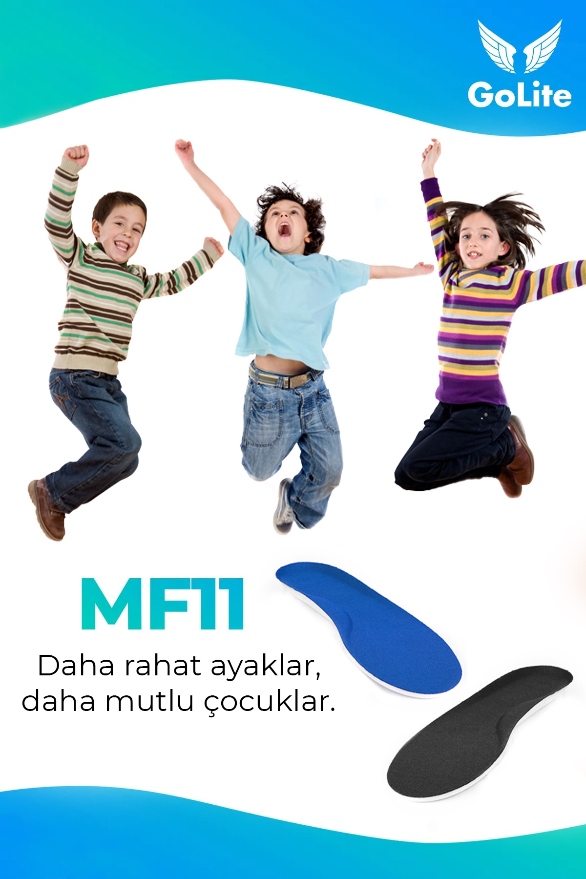 GoLite Bebek Ve Çocuk Için Spor Ayakkabı Patik Iç Tabanlığı, Ark Destekli Gündelik Tabanlık - 1 Çift fotoğrafı 5 (önizleme)
