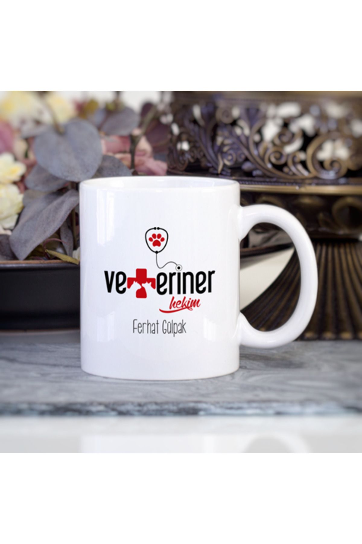 feifei Kişiye Özel Veteriner Hekim Kupa Bardak - Model 2