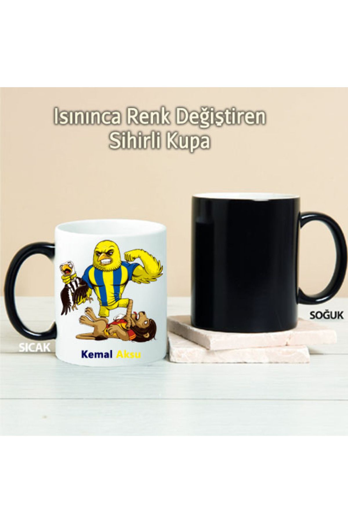 feifei Güçlü Fener bahçe Kanarya Kişiye Özel Sihirli Kupa Pi144