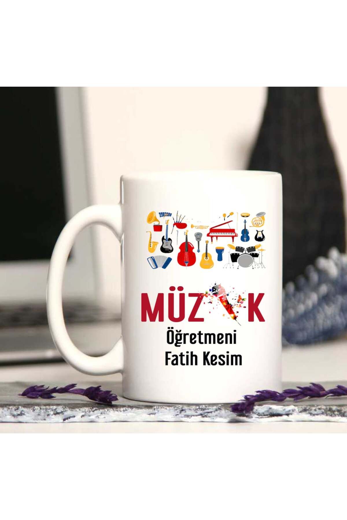 feifei Müzik Öğretmenine Özel Öğretmenler Günü Hediyesi Kişiye Özel Kupa Bardak