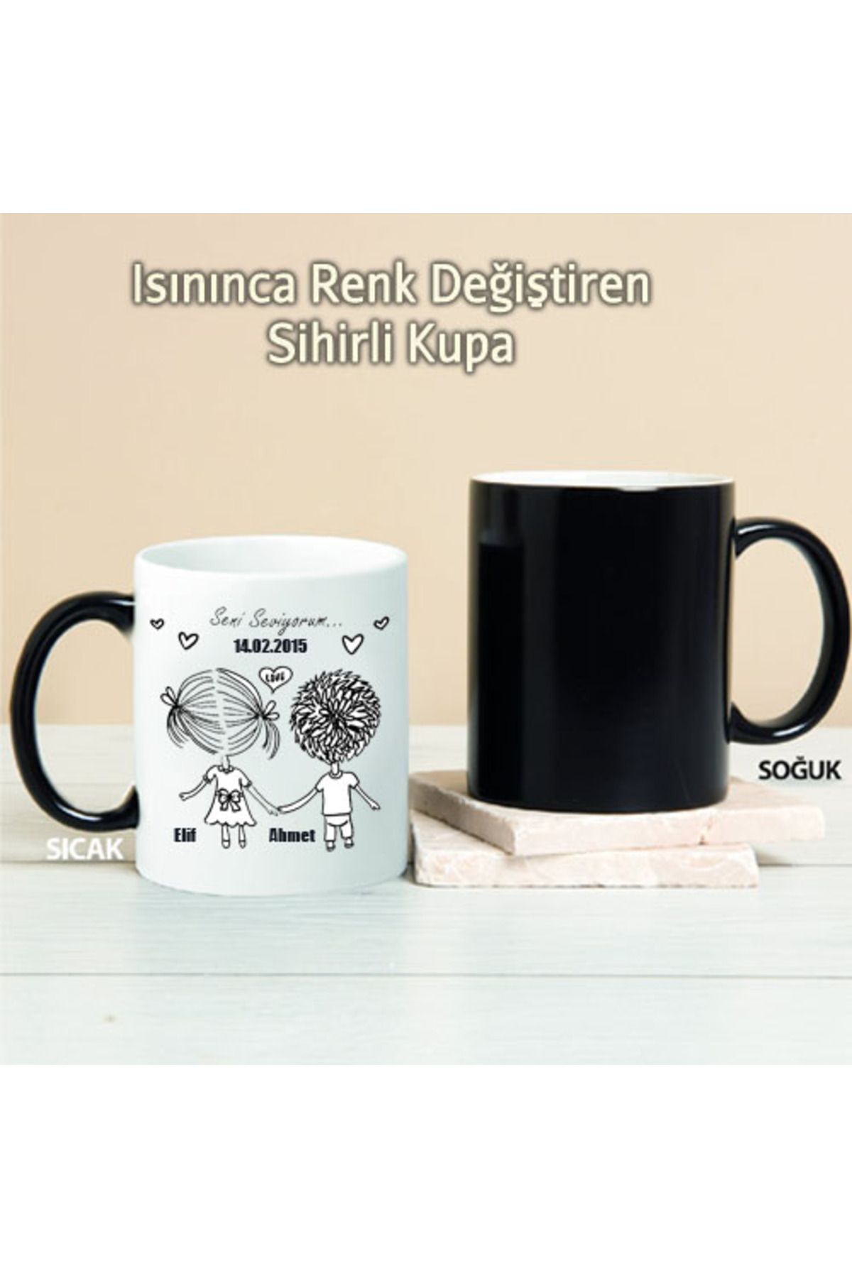 feifei Seni Seviyorum Kişiye Özel Sihirli Kupa Pi04