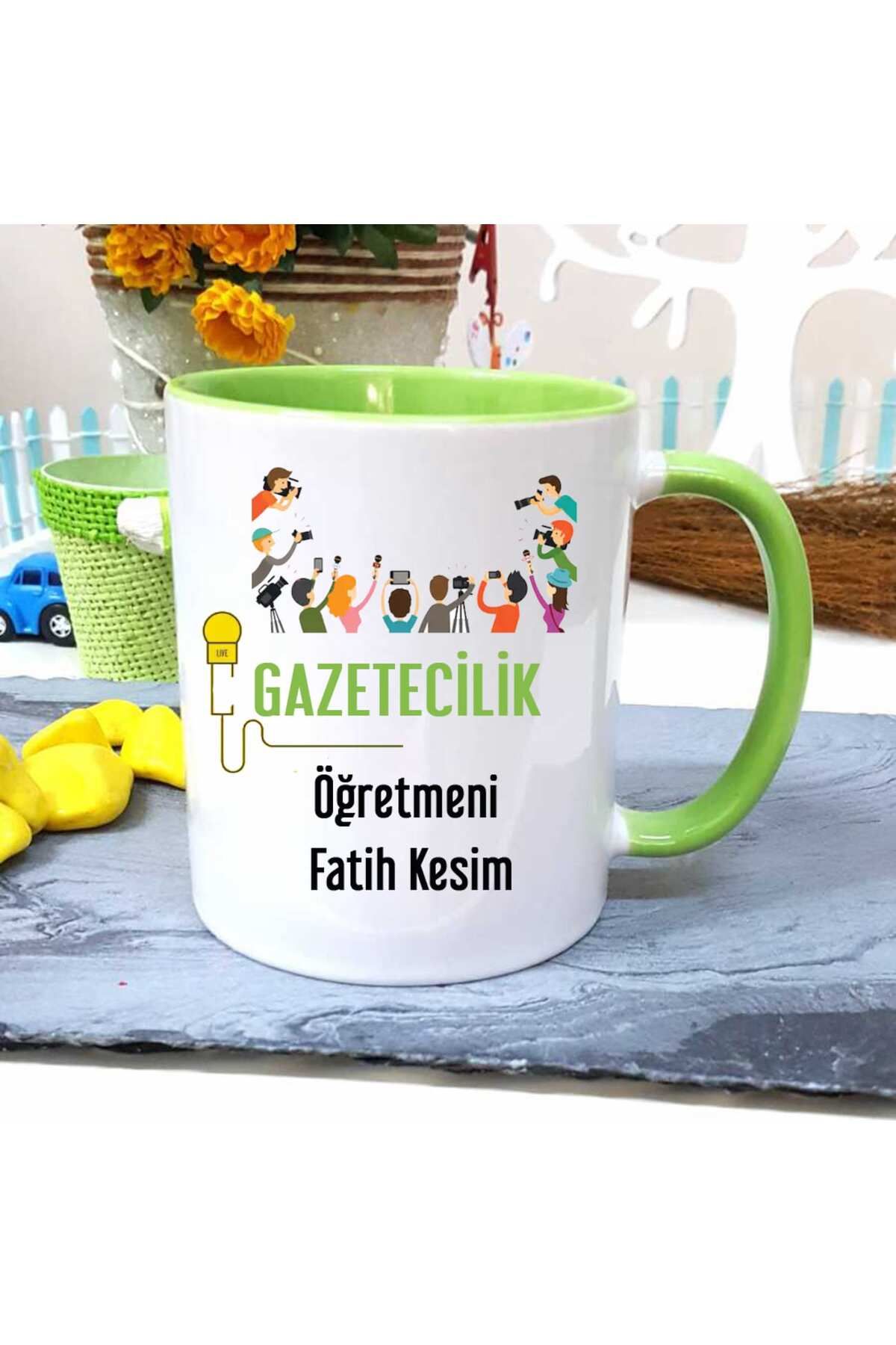 feifei Gazetecilik Öğretmenine Özel Öğretmenler Günü Hediyesi Kişiye Özel Kupa Bardak