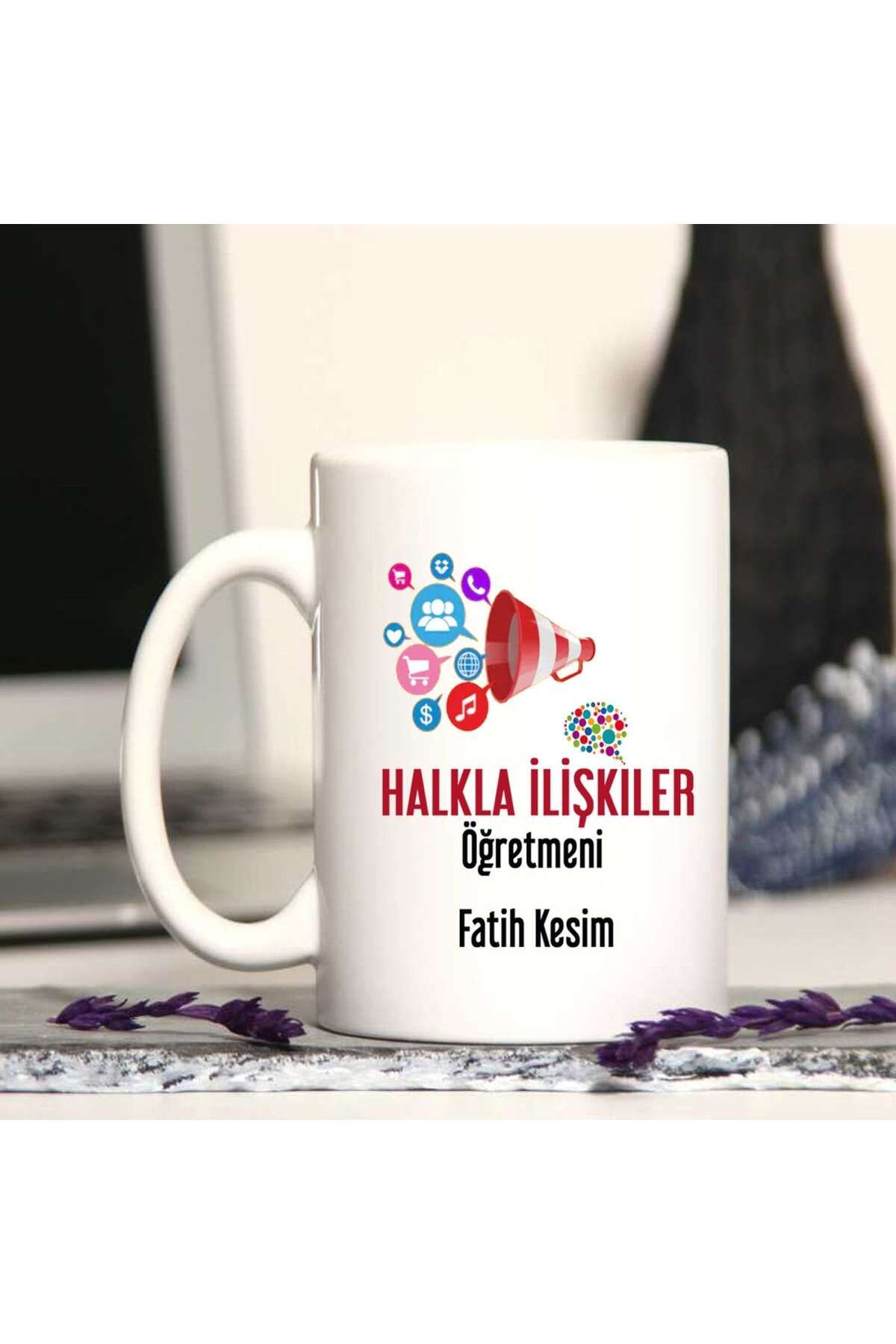 feifei Halkla İlişkiler Öğretmenine Özel Öğretmenler Günü Hediyesi Kişiye Özel Kupa Bardak