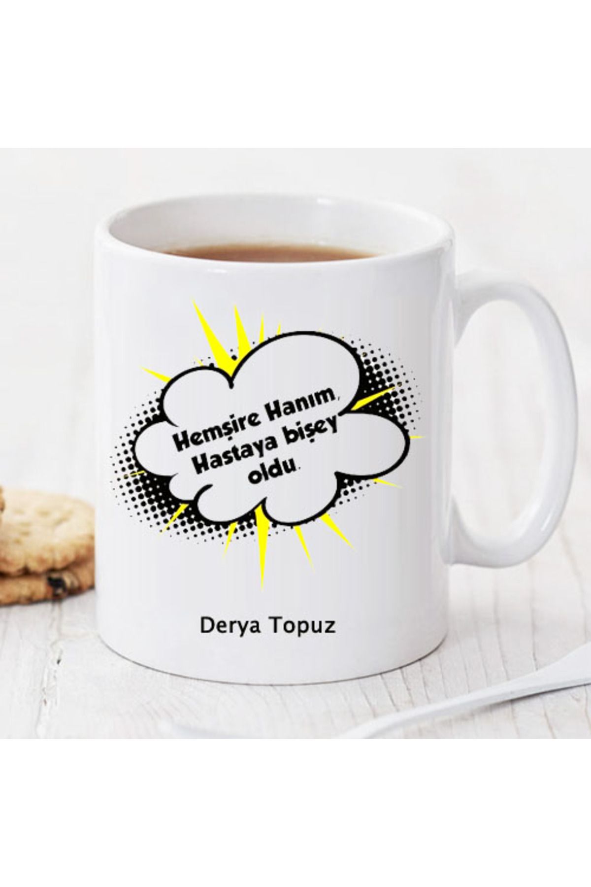 feifei Hemşire Hanım Hastaya Bir şey Oldu Kişiye Özel Kupa Pi111