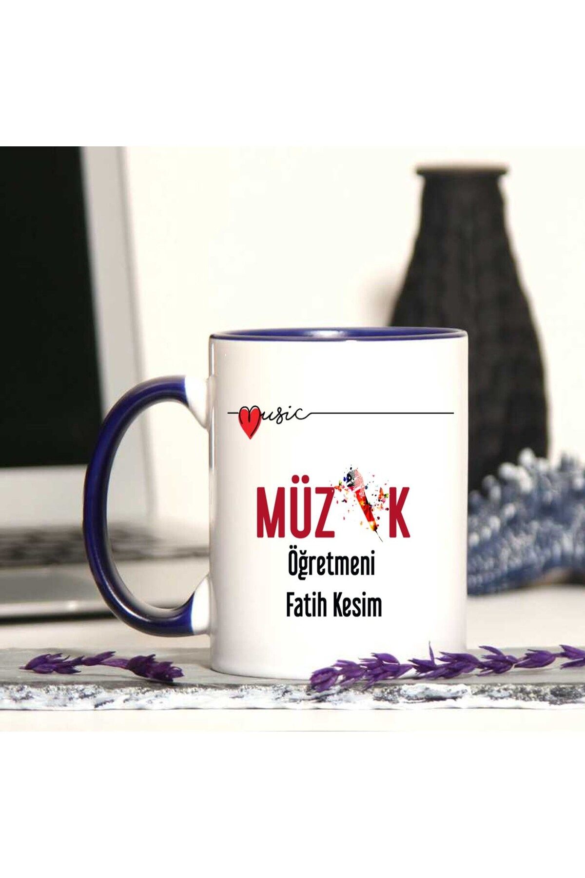 feifei Müzik Öğretmenine Özel Öğretmenler Günü Hediyesi Kişiye Özel Kupa Bardak