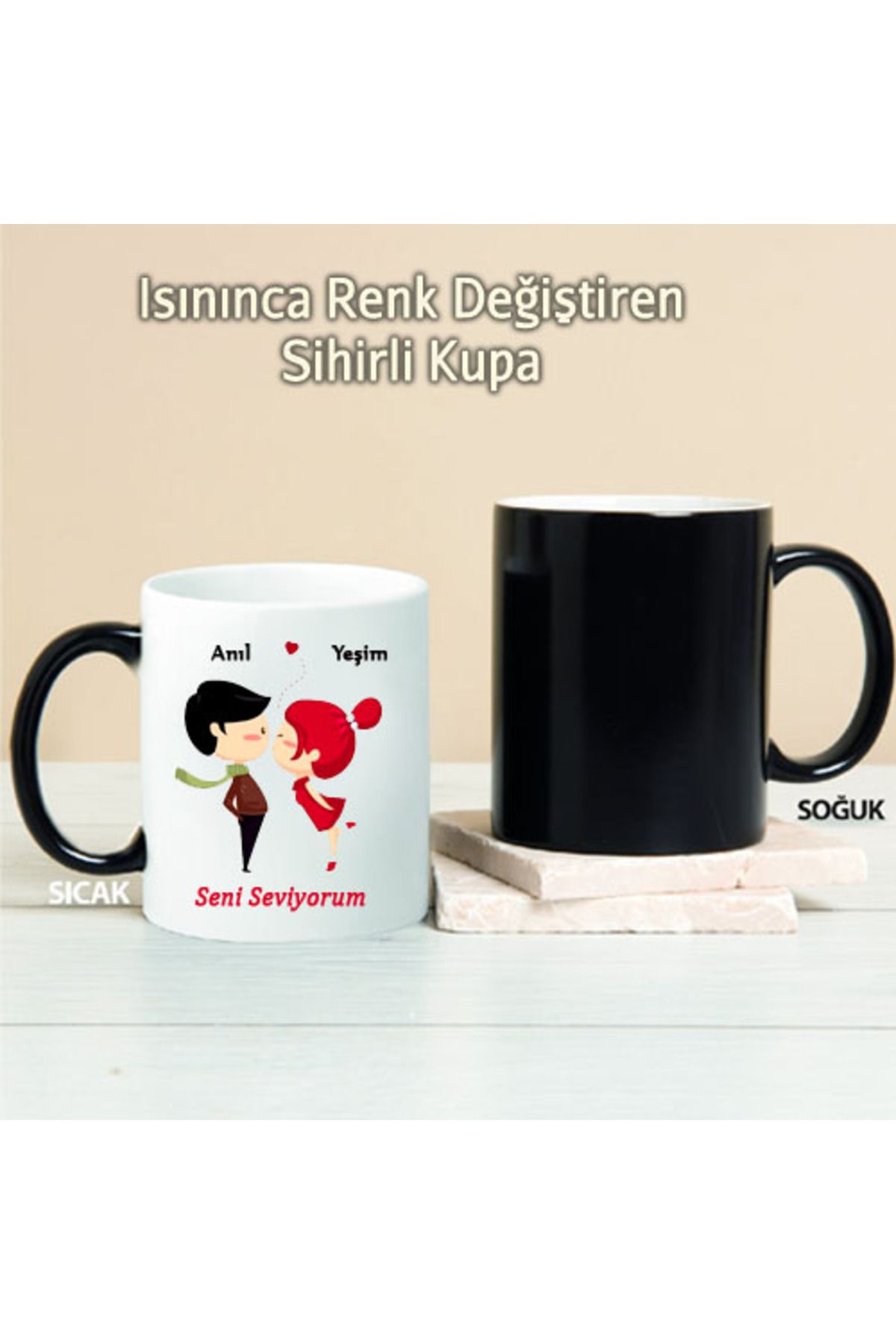 feifei Seni Seviyorum Kişiye Özel Sihirli Kupa Pi45