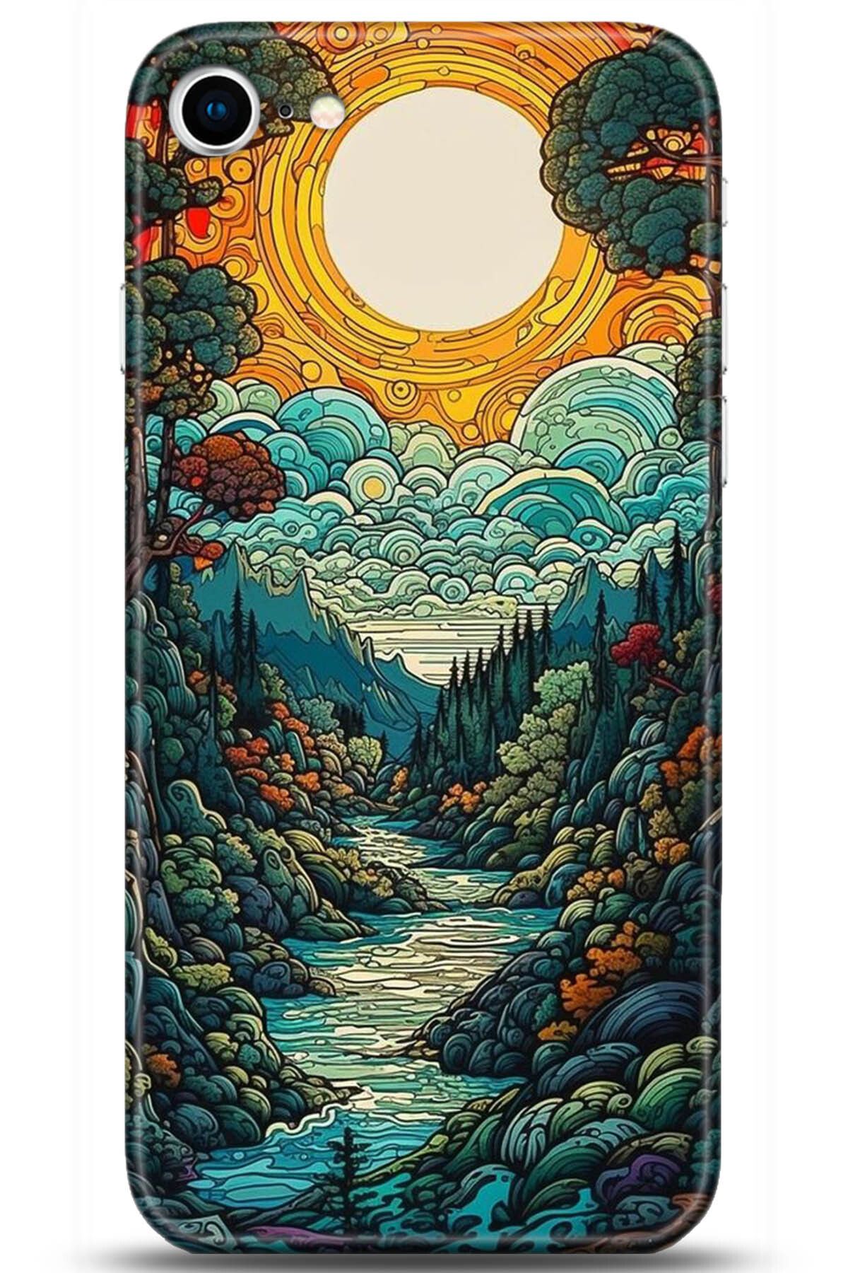 Noprin Apple iPhone SE 2020 Kılıf HD Baskılı Kılıf - Happiness Series 5198