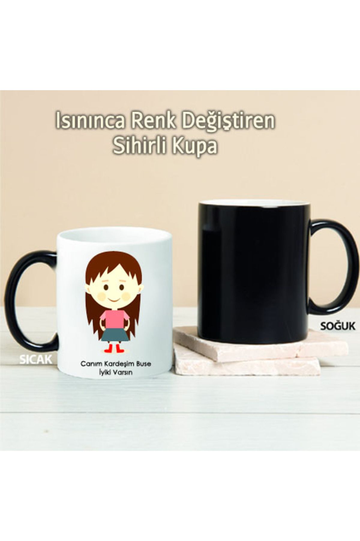 feifei Canım Kardeşim Kişiye Özel Sihirli Kupa Pi107