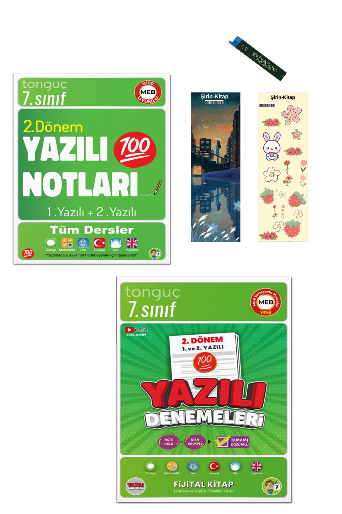 Tonguç Yayınları 7. SINIF YAZILI DENEMELERİ 2. DÖNEM 1 VE 2. YAZILI VE 7. SINIF YAZILI NOTLARI 2. DÖNEM 1 VE 2.