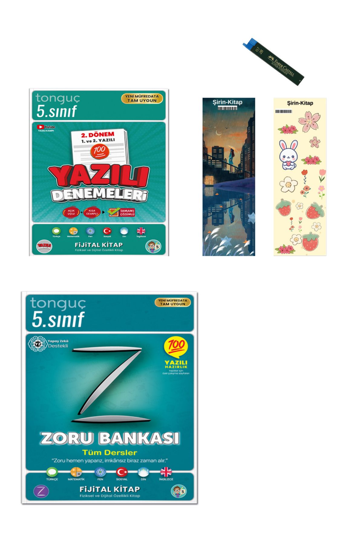 Tonguç Yayınları 5. SINIF YAZILI DENEMELERİ 2. DÖNEM 1 VE 2. YAZILI VE 5. SINIF ZORU BANKASI TÜM DERSLER