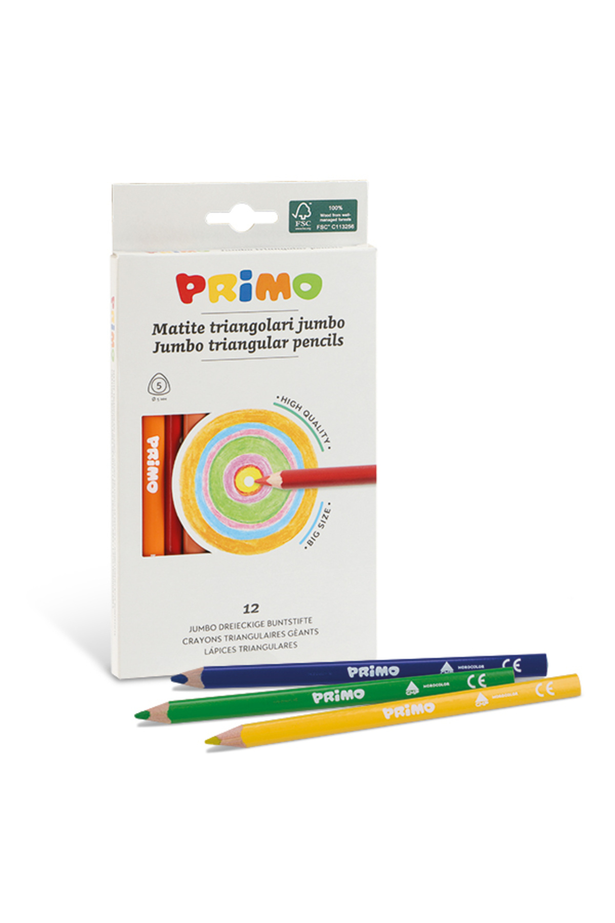 Primo-Jumbo Triangle Crayons 12 Colors 1
