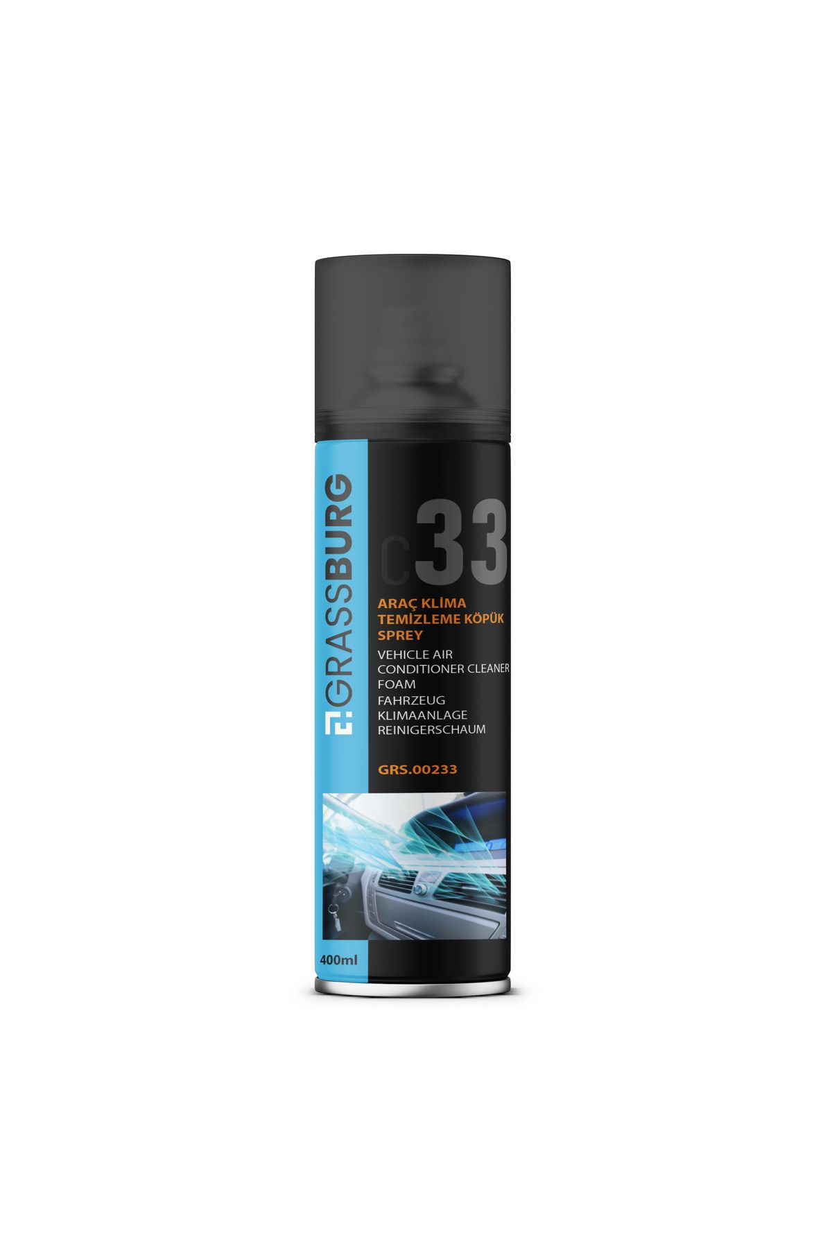 GRASSBURG ARAÇ KLİMA TEMİZLEME KÖPÜK SPREY 400 ml.