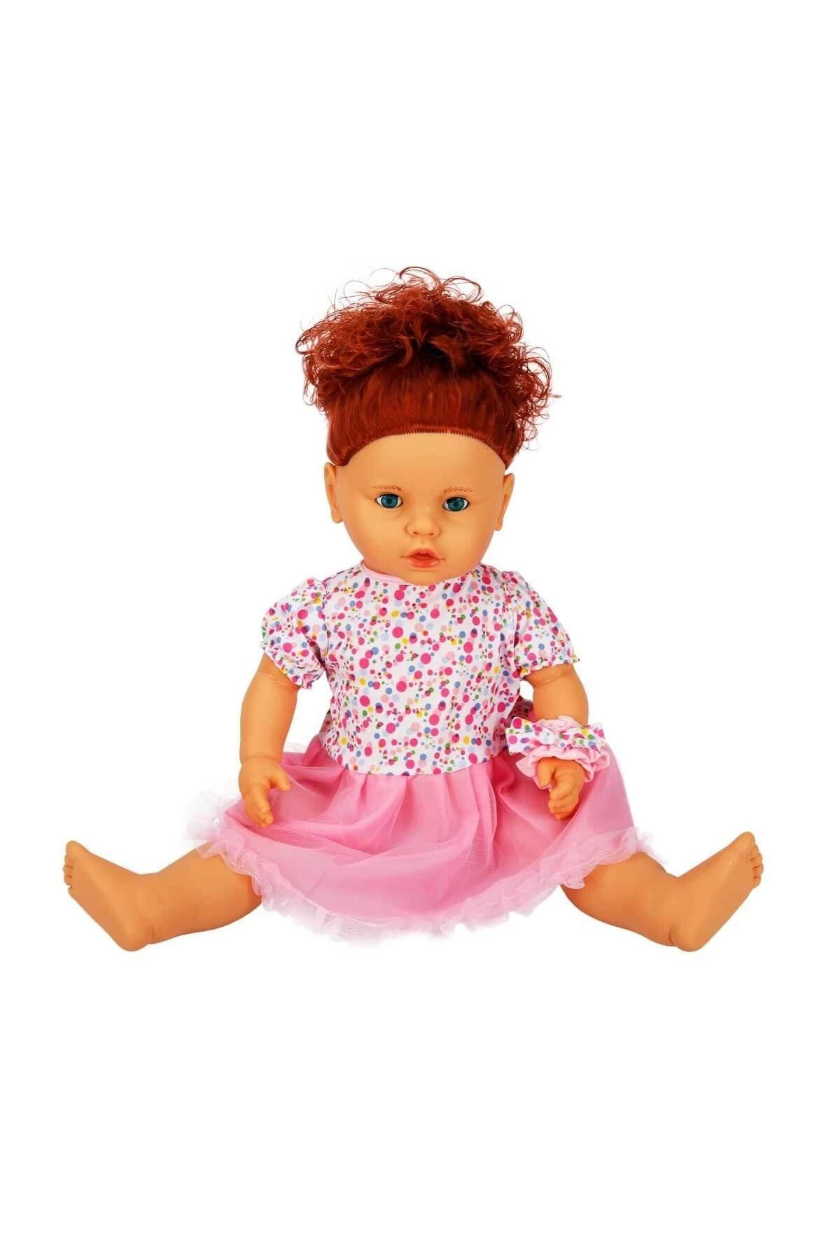 Eldenör 1060011 Lila Sesli Saçlı Et Bebek 60 Cm