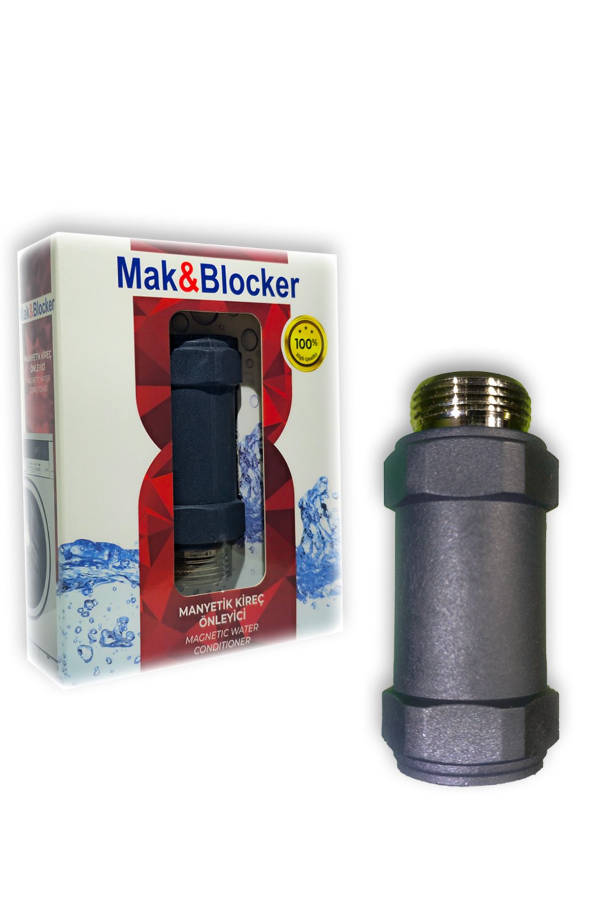 Mak & Blocker Manyetik Kireç Önleyici Tüm Çamaşır ve Bulaşık Makinelerine Uygun 5 Yıl Garantili Montaj gerektirmez