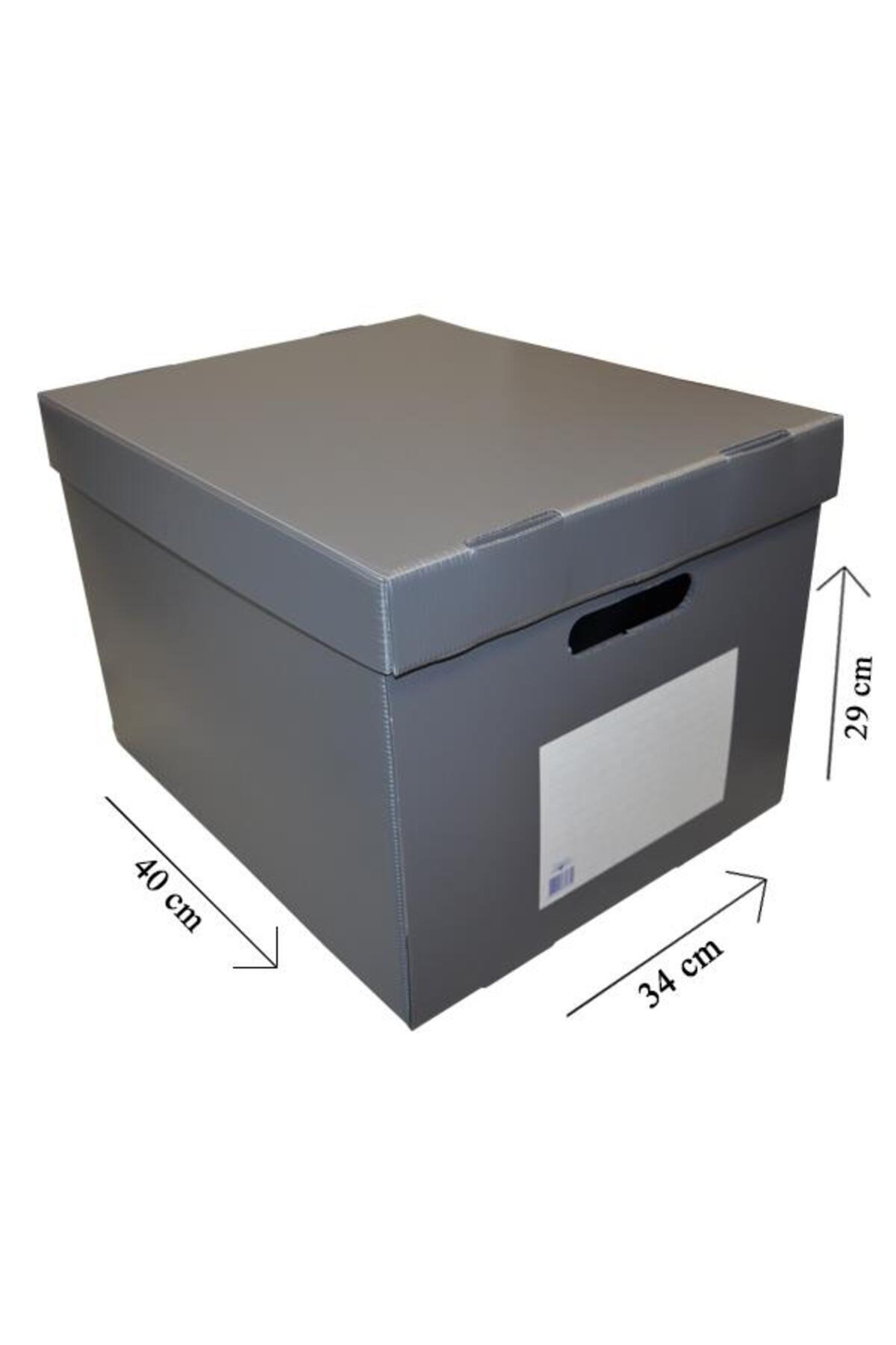 Temel Arşiv Kutusu - Arşiv Kolisi - Taşıma Kolisi Gri Tekli