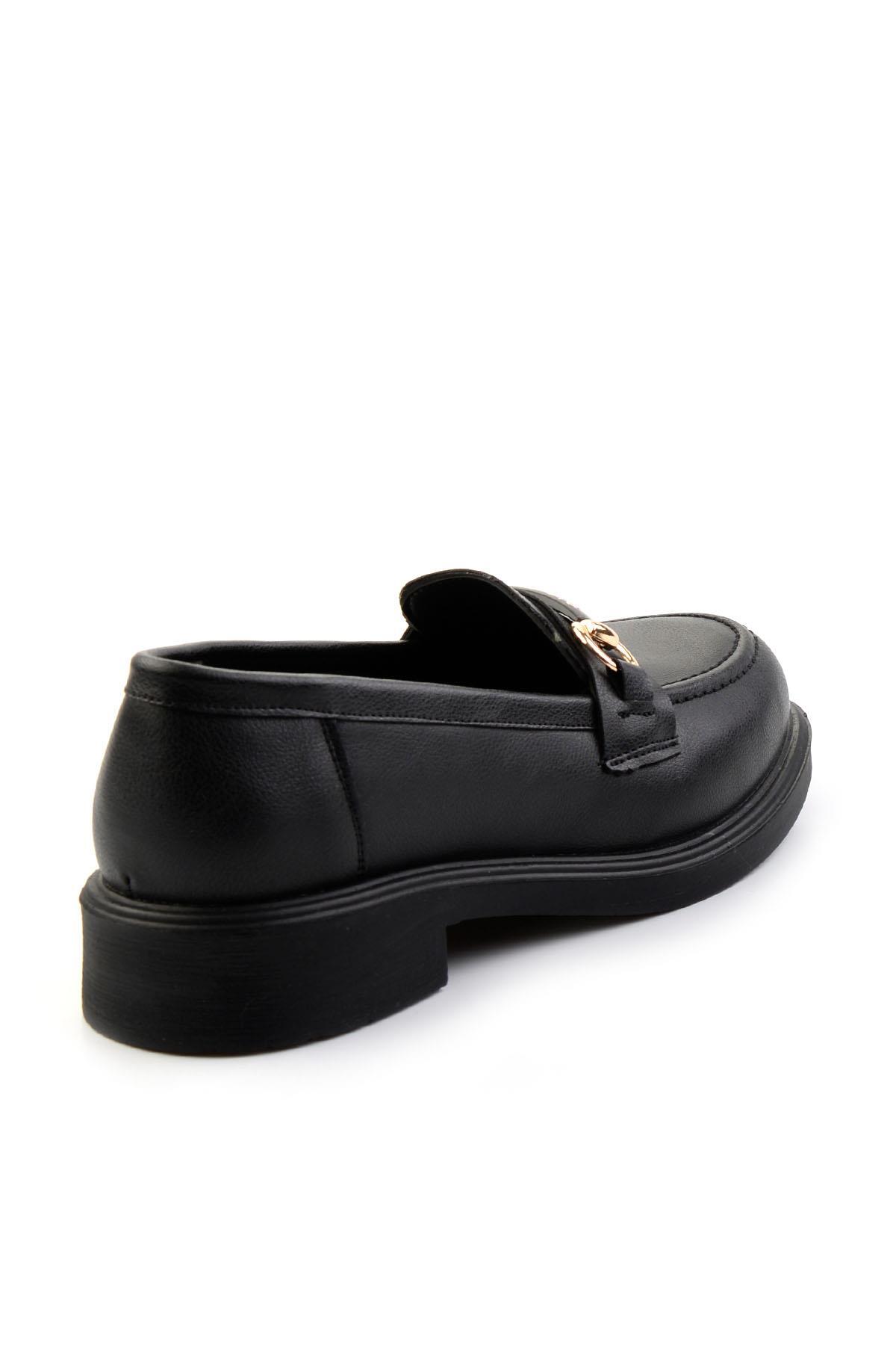 Bambi Siyah Kadın Loafer Ayakkabı K01714130009 görsel 4