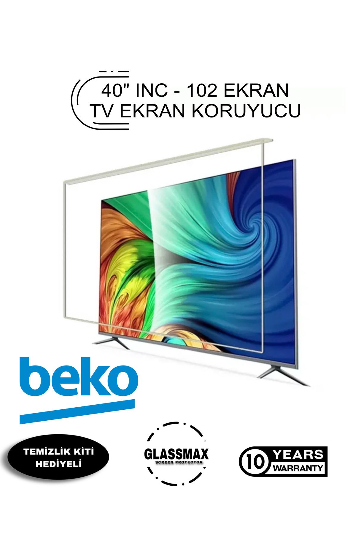 Glassmax Beko 40F7400 Uyumlu 40" Inç 102 Ekran Tv Ekran Koruyucu