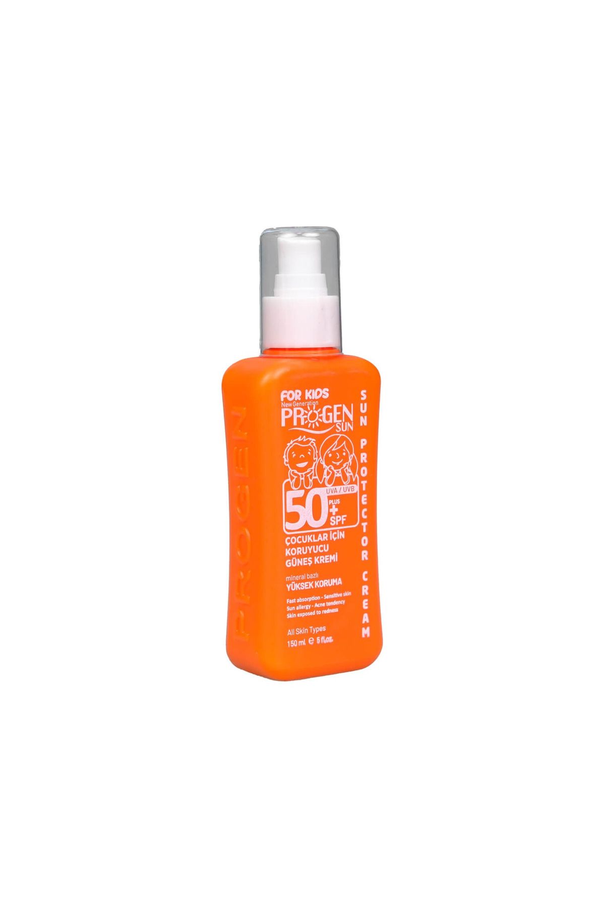 Progen Spf50+ Çocuklar İçin Güneş Koruyucu Krem 150ml