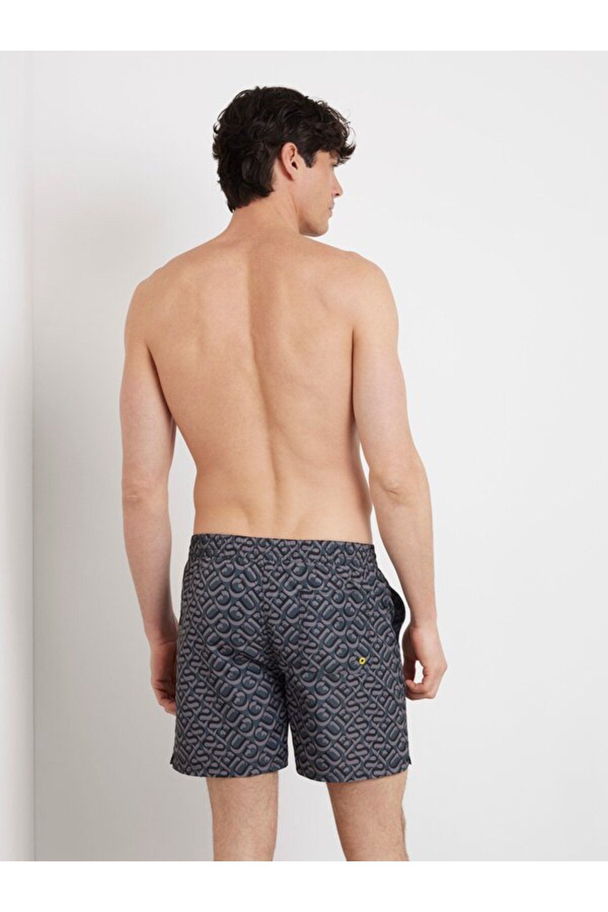 Guess-SWIMTRUNK MEDIUM AOP Ανδρικό μαύρο μαγιό F4GT06WG2A2-P9WN 3