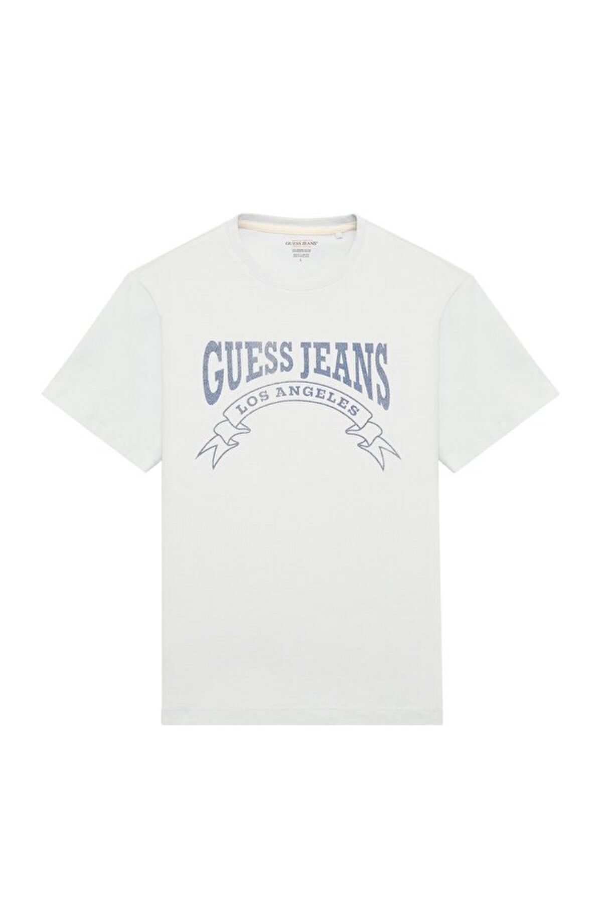 تی شرت سفید مردانه شلوار جین مشرف به مناسب Guess