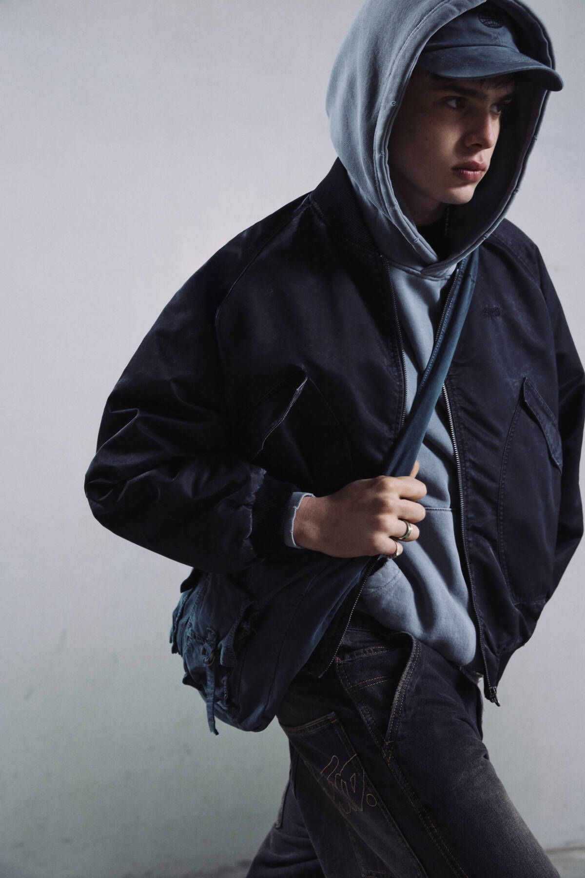 ژاکت بمب افکن جیب دار Pull & Bear