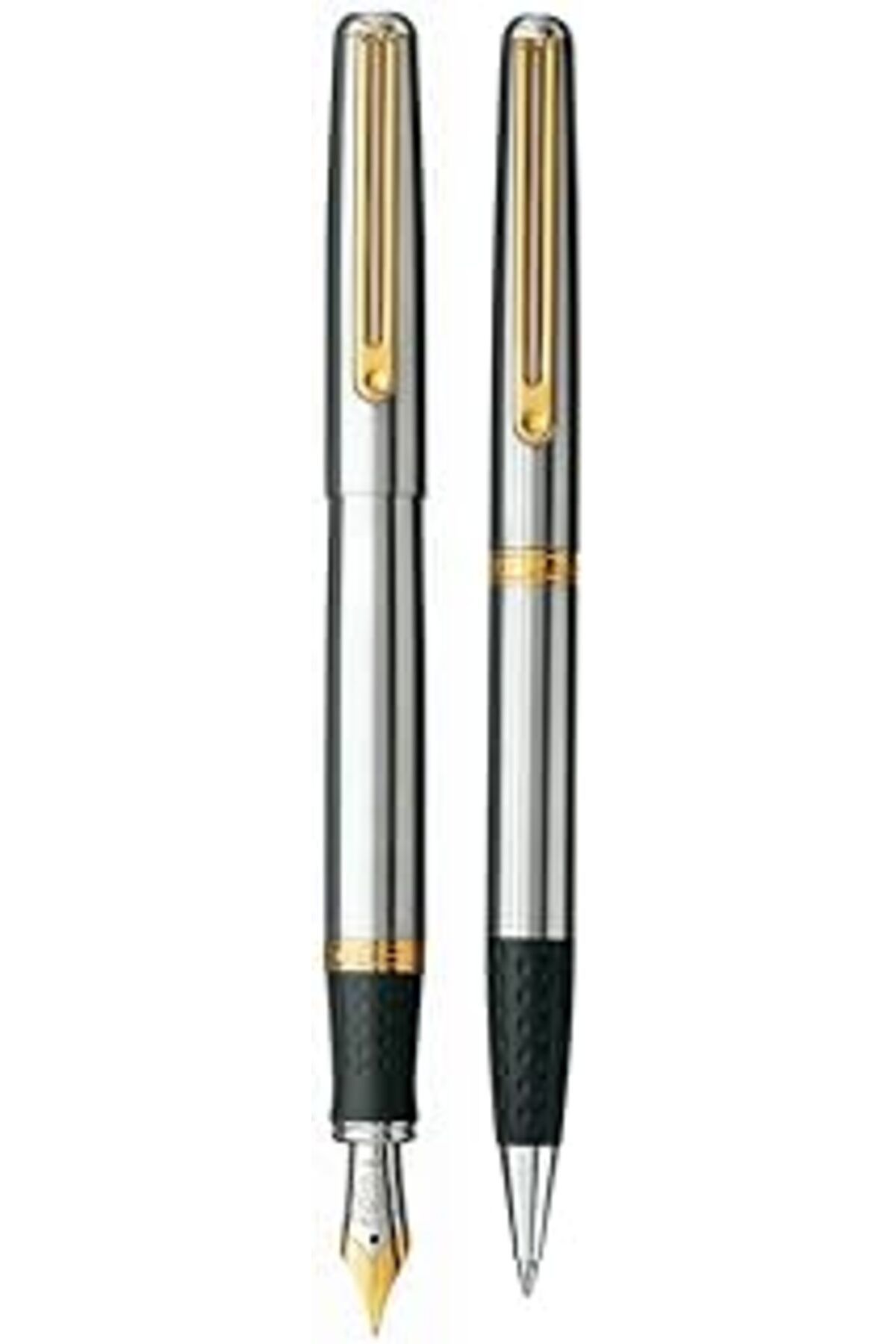 TBSProjects Inoxcrom: Wall Street Serisi Elegance Steel Gold Dolma Kalem + Tükenmez Kalem