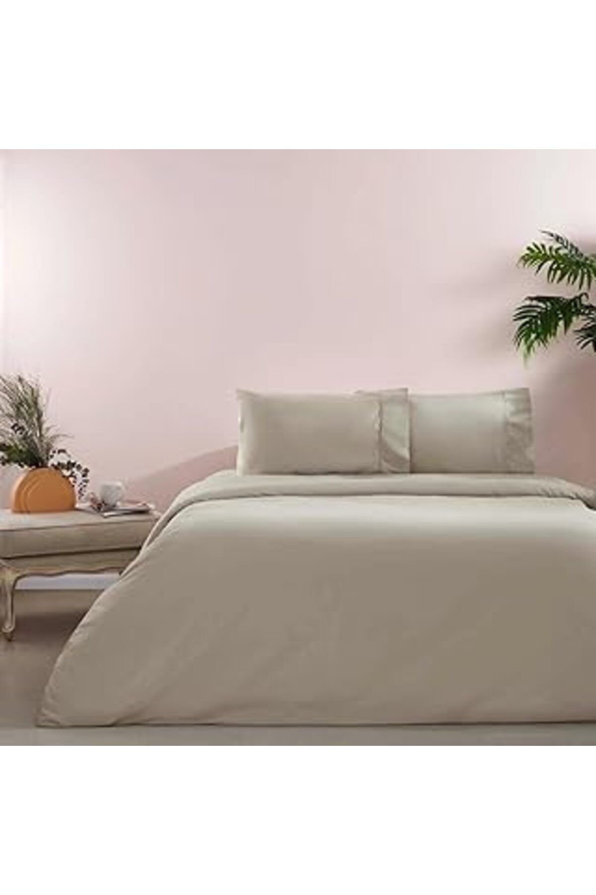 Roses Store Pamuk Rf Basic Nevresim Takımı Vizon Çift Kişilik