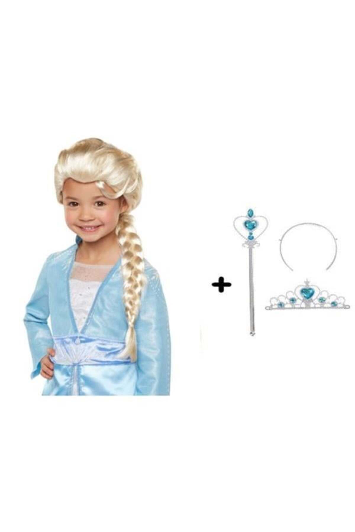 LovelymCo Karlar Ülkesi Frozen Elsa Kostüm Seti Çocuk Boy
