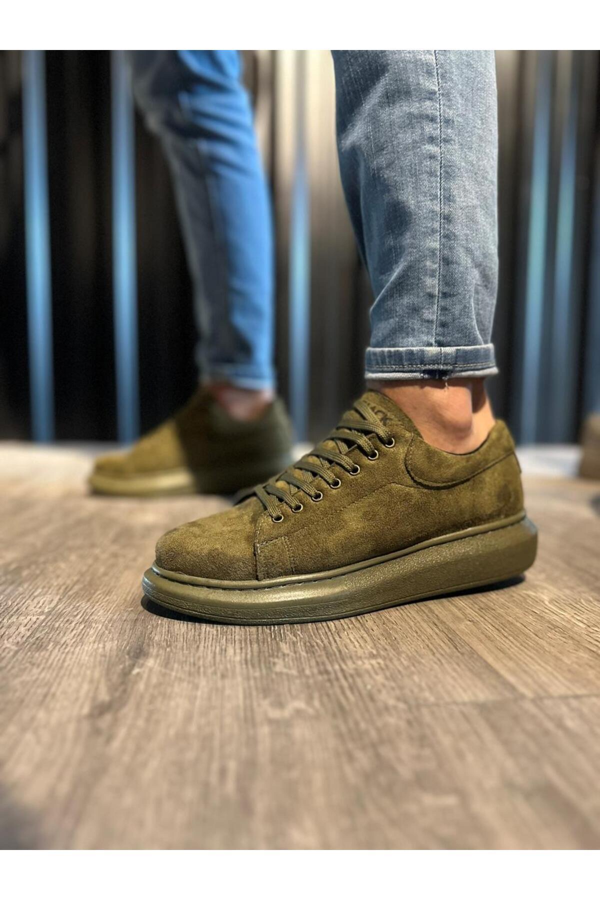 Knack-High Sole Casual Shoes 044 Khaki (Suede) 2
