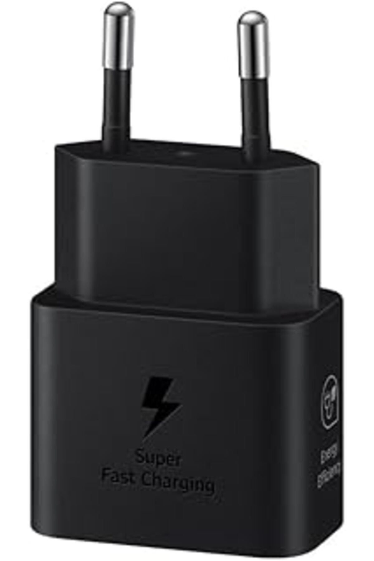 Karachil Samsung Hızlı Şarj Adaptörü, Enerji Tasarruflu Şarj Cihazı, Usb-C Veri Kablosu, 25 Watt, Siyah, Ep-