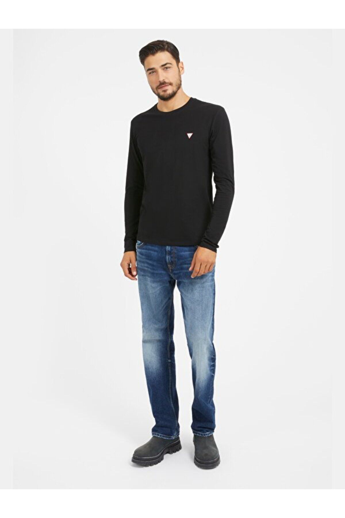 تی شرت مشکی مردانه Slim Fit Core Tee Guess