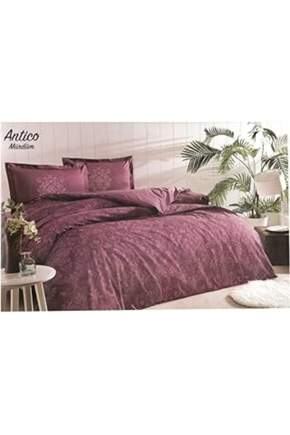 Hepta Collection Özdilek Antico Mürdüm Çift Kişilik Nevresim Takım