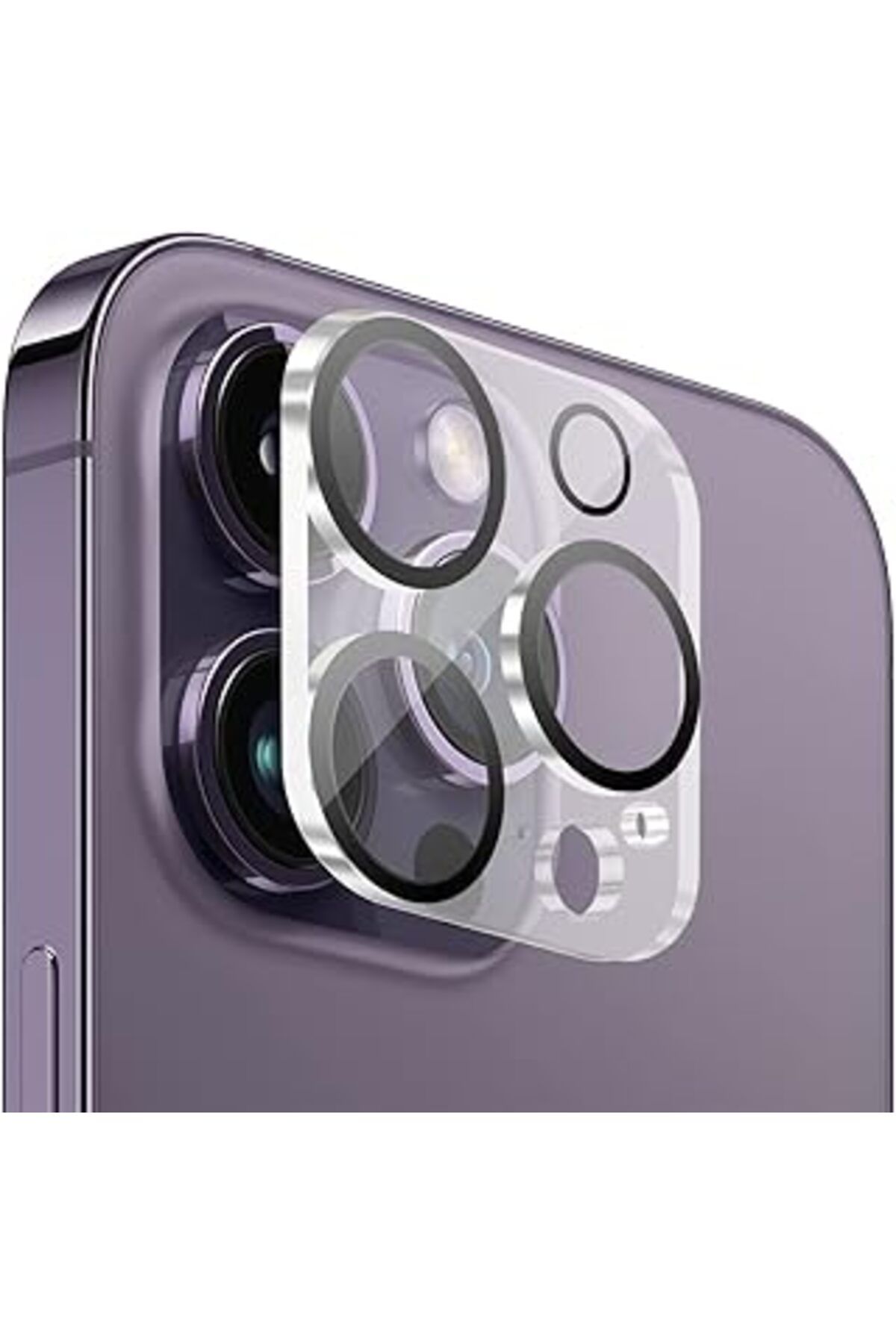 Siloin Buff Labs Iphone Kamera Lens Koruyucu, (Iphone 14 Pro Max/Iphone 14 Pro), Bllk, Şeffaf