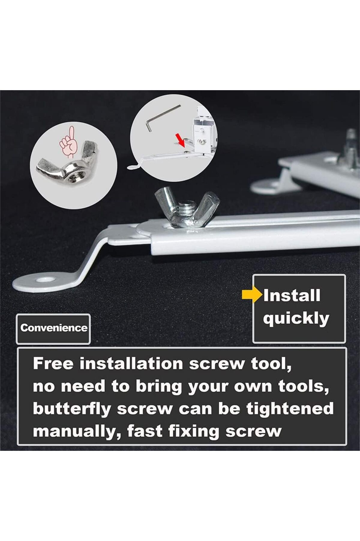 erorex-Universal Lcd Dlp Adjustable Projector Ceiling Mount Bracket Compatible With Epson Benq Optoma 4