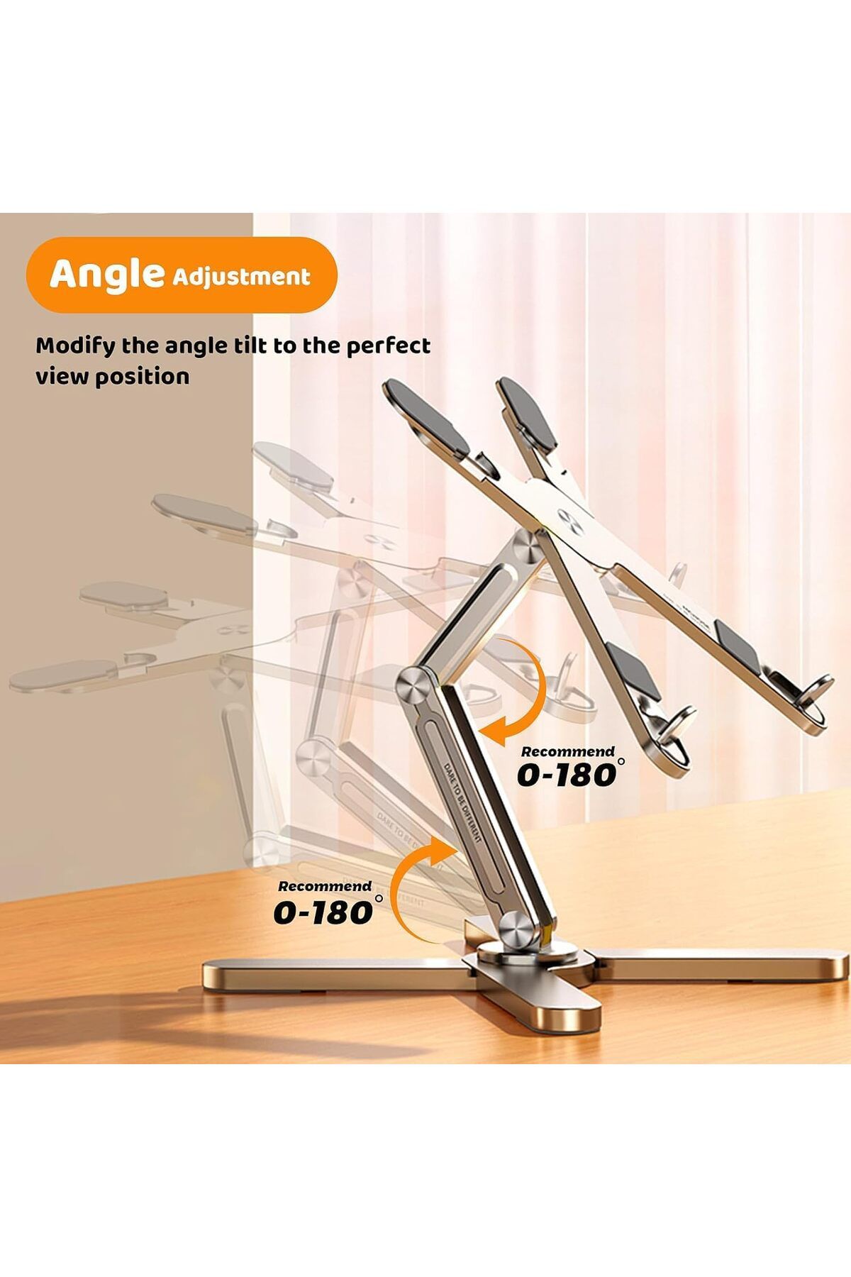 erorex-Laptop Stand With 360 Rotating Base Computer Notebook Laptop Riser Metal Holder For Desk 3