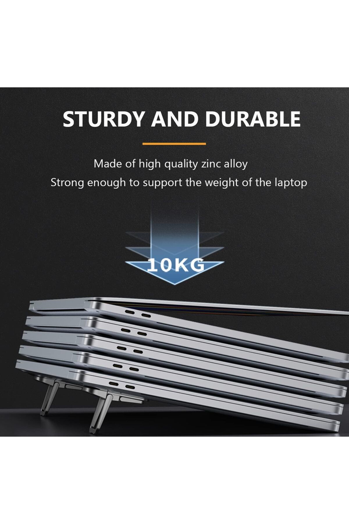 erorex-Mini Foldable Laptop Stand Self Adhesive Invisible Computer Keyboard Riser Cooling Pad Adjustable 6