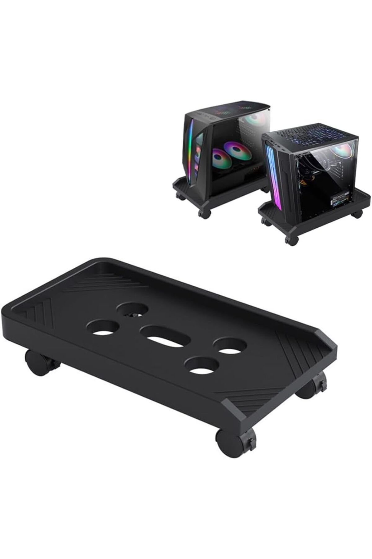 erorex-Mobile Cpu Stand Computer Tower Stand With Locking Caster Wheel Fits Most Gaming Pc Under Home 1