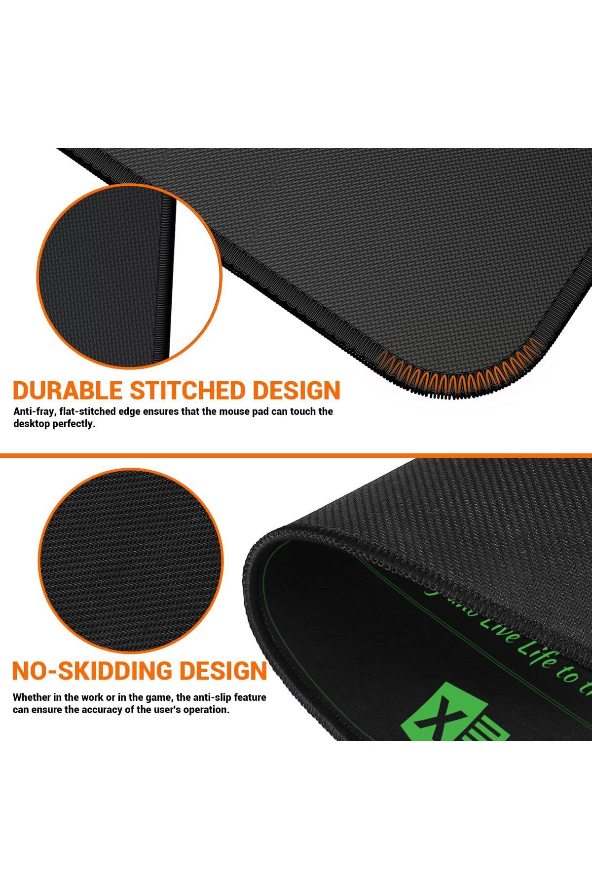 erorex-Excel Shortcuts Mousepad Upgraded Pro Version Extended Office Desk Mat Stitched Edges Non Slip Base 6