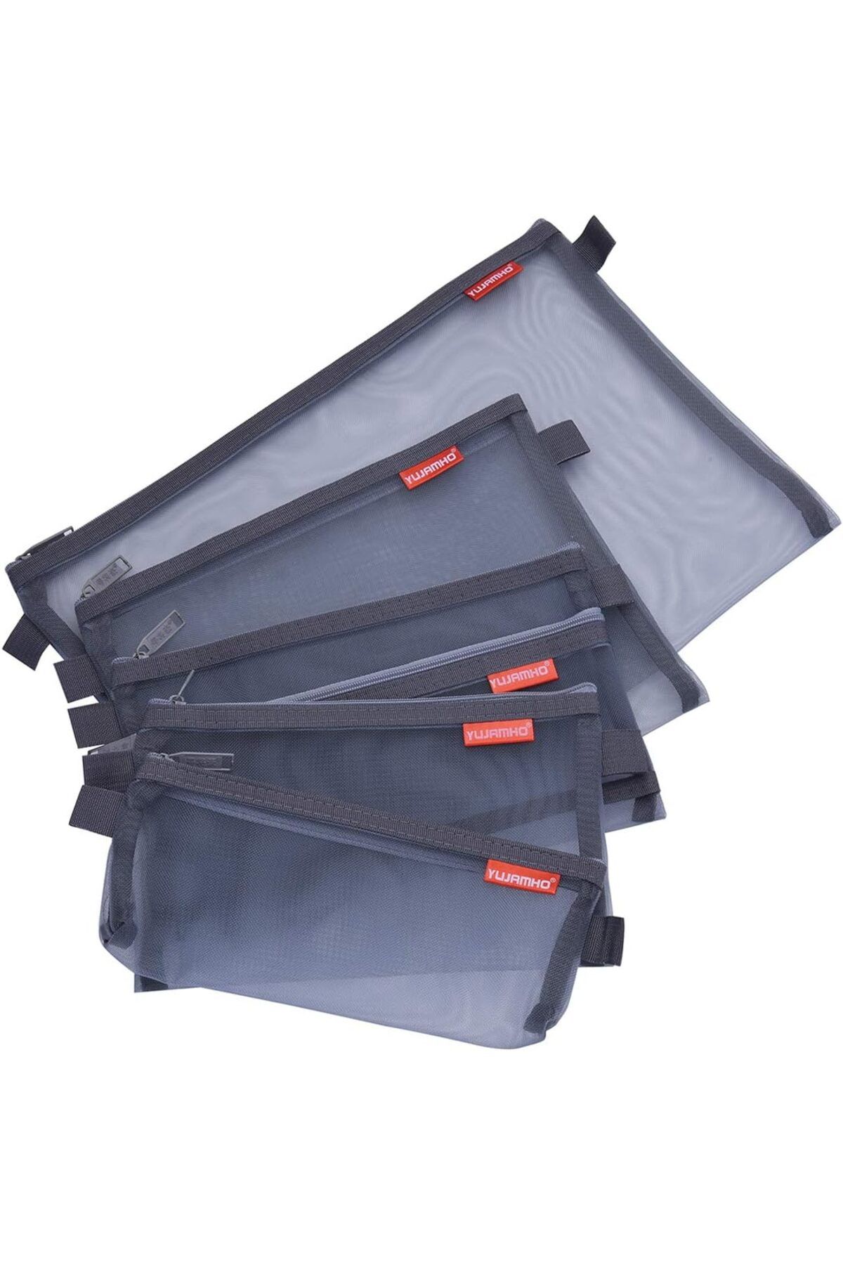 erorex-Mesh Zip Pouch Zippered Wallet Pencil Case Comestic Tool Bags Pockets Lightweight File Folders For 1