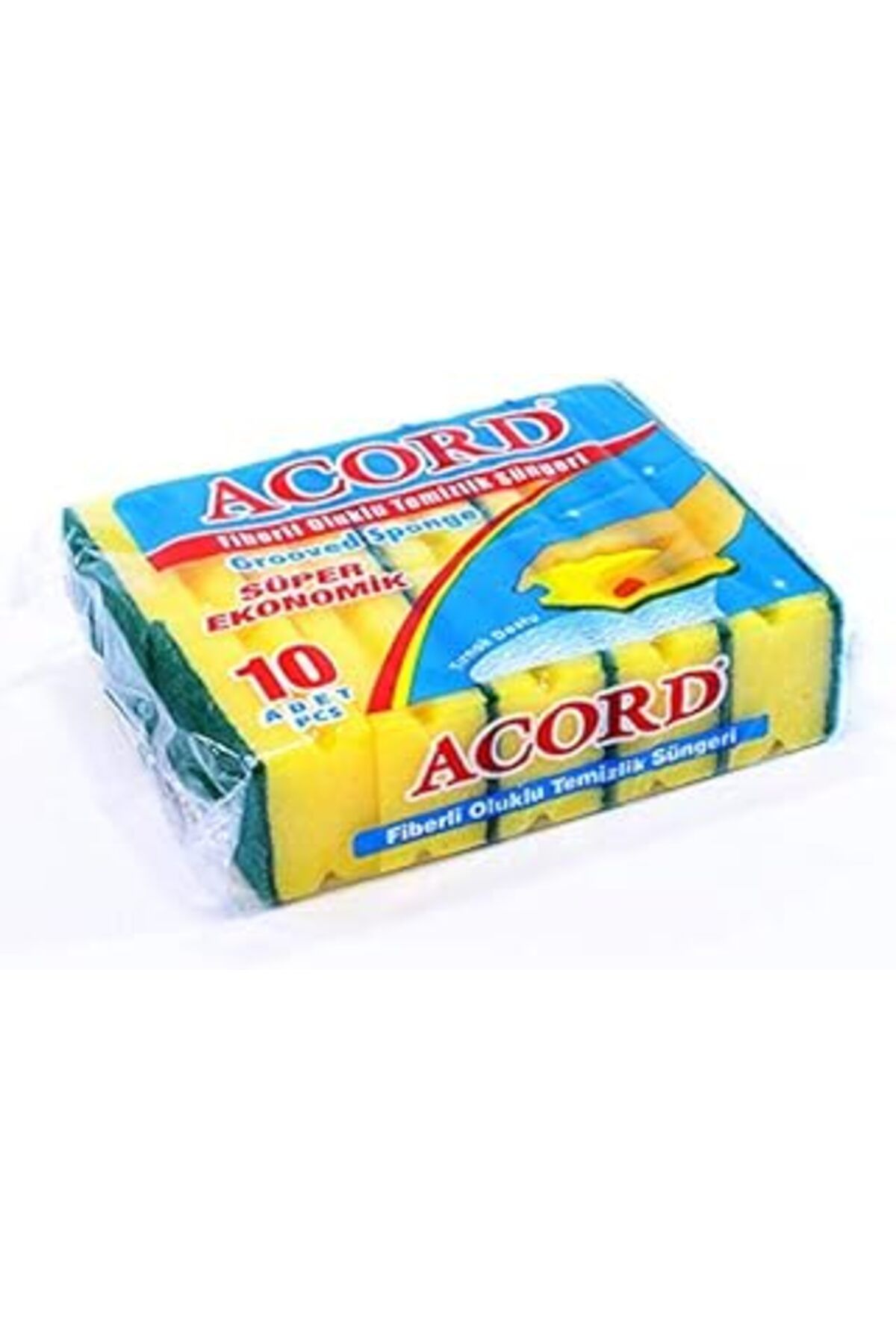 NETWORK ART Acord Fiberli Oluklu Sünger 10 Lu