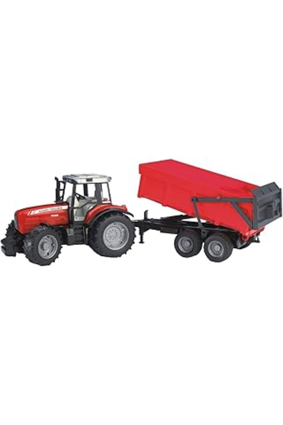 Roses Store Bruder - Massey Ferguson 7480 Traktör & Römork Ölçekli Model