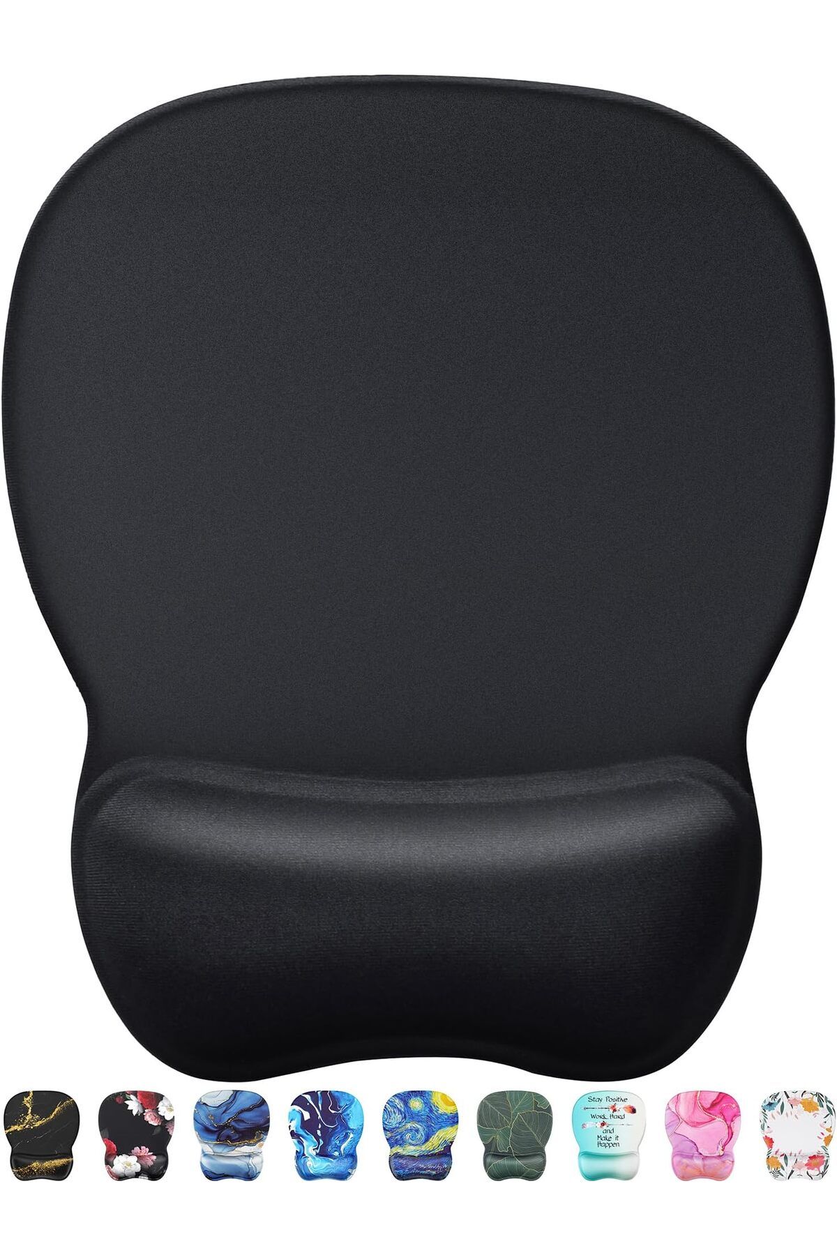 erorex-Ergonomic Mouse Pad With Gel Wrist Rest Comfortable Mousepad With Smooth Wrist Support Surface And 1